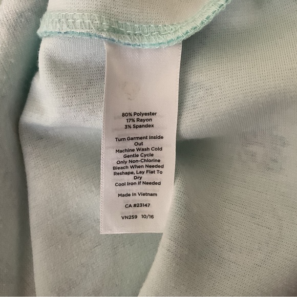 Talbots Dress Sleeveless Aqua Blue Paisley Soft Stretch Womens Small - Picture 6 of 6